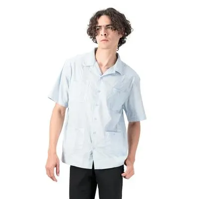 Guayabera Hummo Hombre Manga Corta 4 Bolsas Frontales