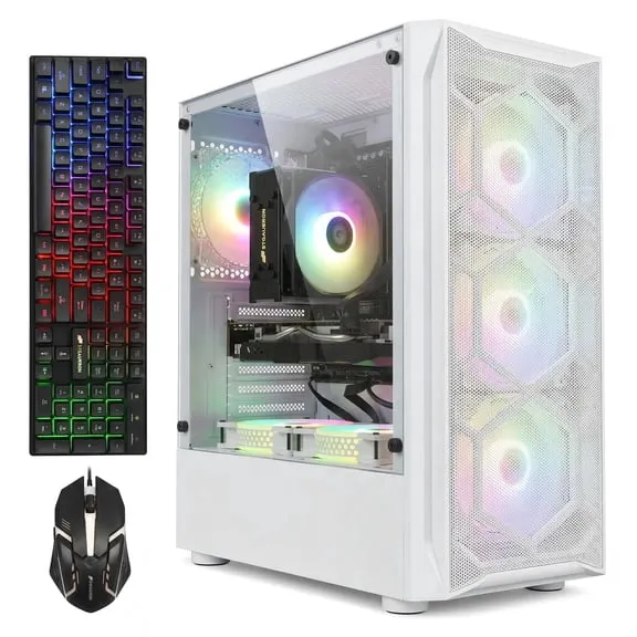Best seller, STGAubron Gaming Desktop PC, Intel Xeon E5 up to 3.3G, 32G RAM, 1T SSD, Radeon RX 590 8G, WiFi, BT 5.0, RGB Fan x 6, Win 11 Home $578.99 Was $609.99