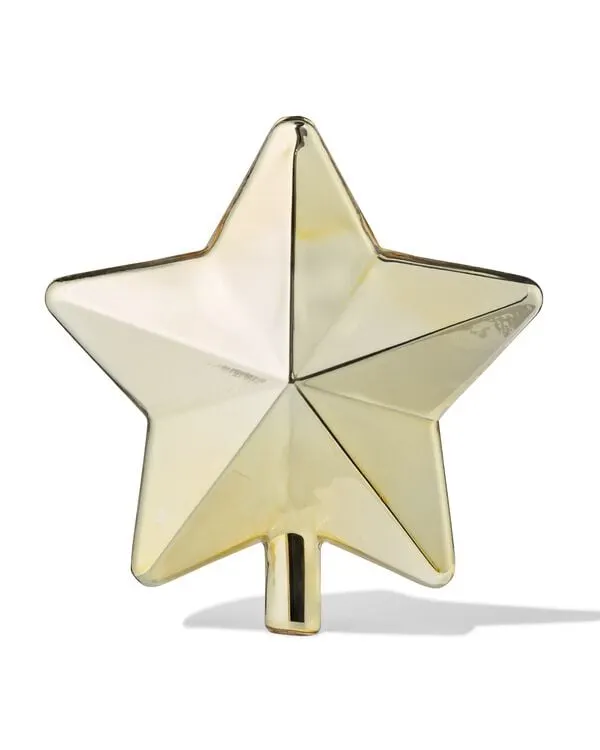 piek ster 15x8.8x17cm glas goud