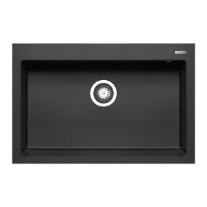 Lavello integrato 1 vasca in granito grafite PYRAMIS Voyager L 50 x L 76 cm