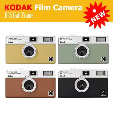 KODAK EKTAR H35 H35N Half Frame Camera 35mm Film Camera Reusable Film Camera With Flash Film Camera Optional ColorPlus Film