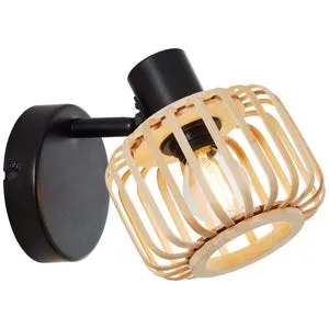 Foco INSPIRE Pecan E14 negro bambú