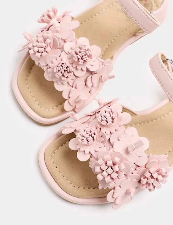 Kids Flower Strap Sandals (4 Small-2 Large)