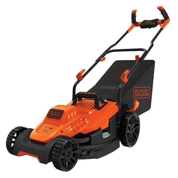 BLACK+DECKER 15 in. 10 AMP Corded Electric Walk Behind Push Lawn Mower