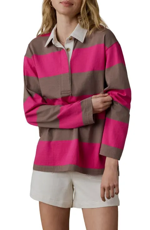 Stripe Organic & Recycled Cotton Jersey Rugby Shirt