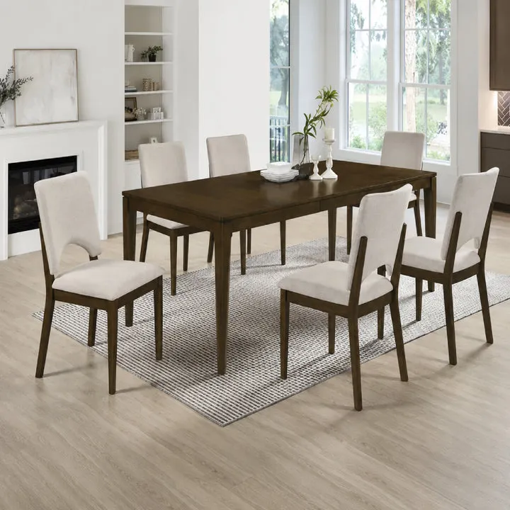 Windsor (7-Piece) Dining Table Set by Homelegance - Brown/White