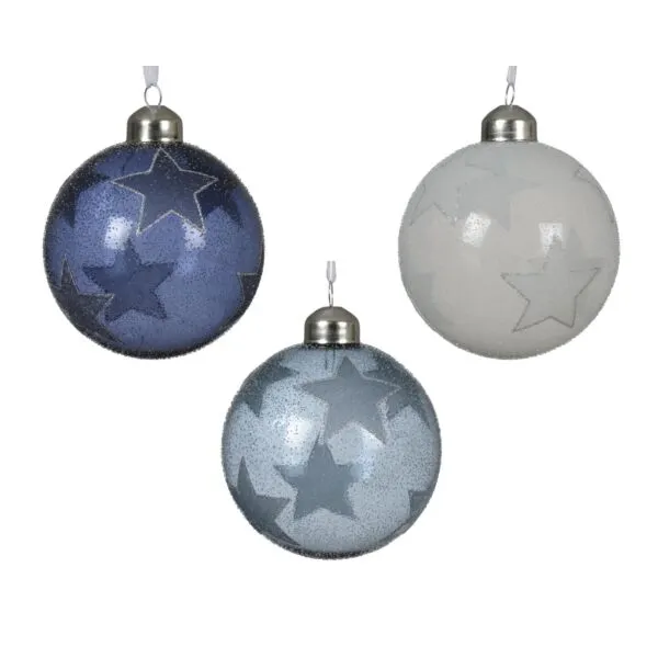 Decoris gedecoreerde glaskerstbal assorti 8cm multikleur