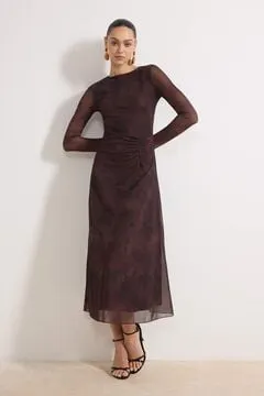 Vestido largo estampado