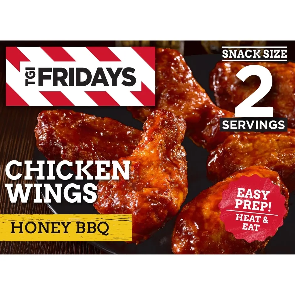 TGI Fridays Frozen Appetizers Honey BBQ Chicken Wings, 9-oz.