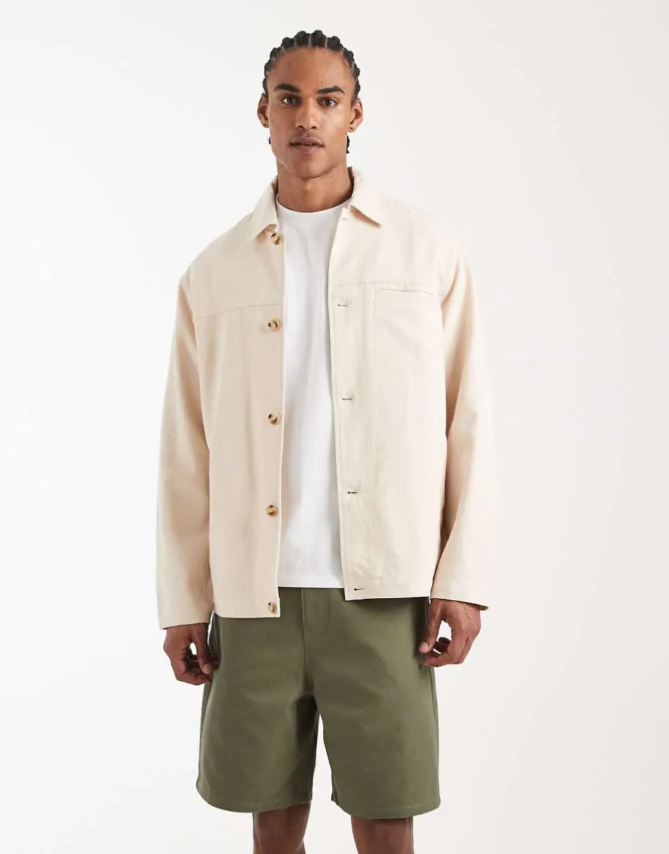ASOS DESIGN jorts in mid length in khaki