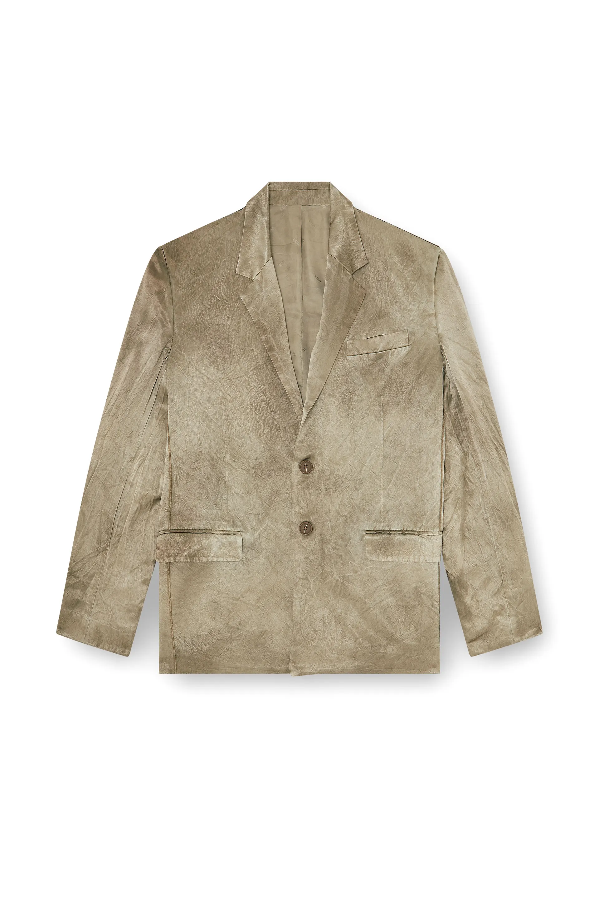 Blazer in wrinkled satin