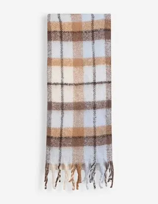 Foulard - Motivo a quadri - Azzurro