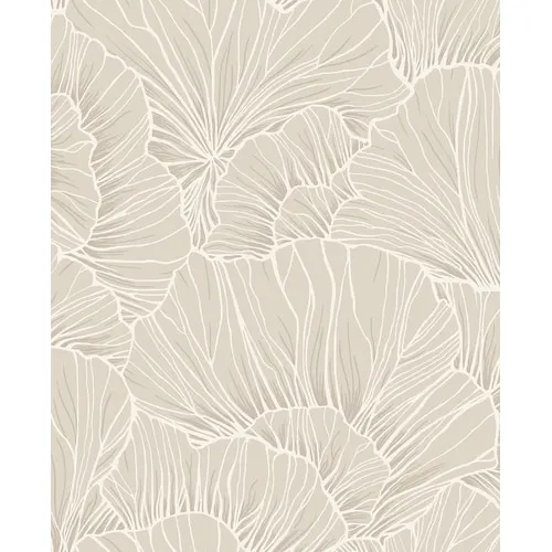Latte Coral Way Peel and Stick Wallpaper