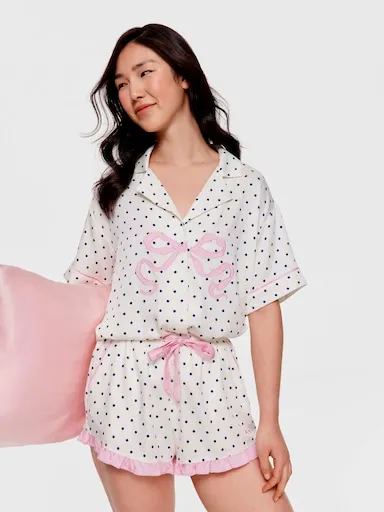 Polka Dot Frill Mid Short