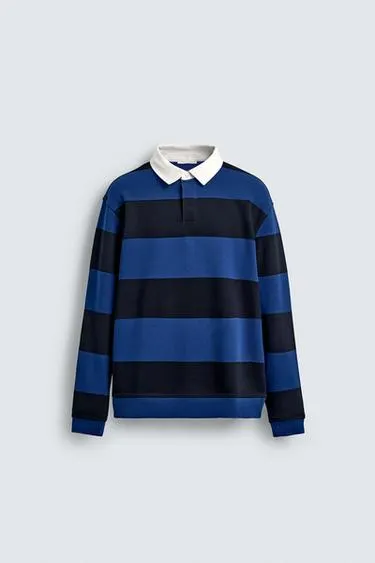 RUGBY SHIRT WITH CONTRAST COLLAR