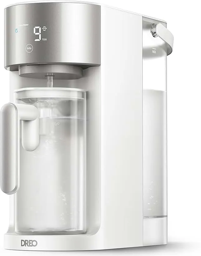 DREO Reverse Osmosis Water Filter Countertop, RO Filtration System, 3:1 Pure to Drain, TDS & Filter Life & Autofill Pitcher, Installation-Free, Self-Cleaning…