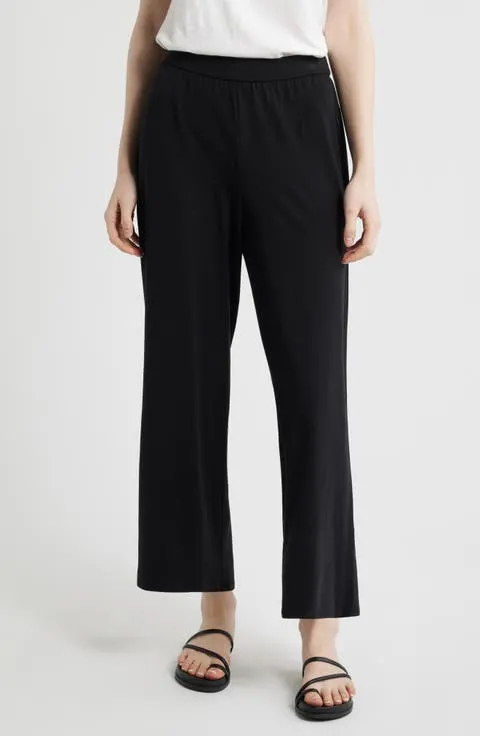 Jersey Ankle Wide Leg Pants