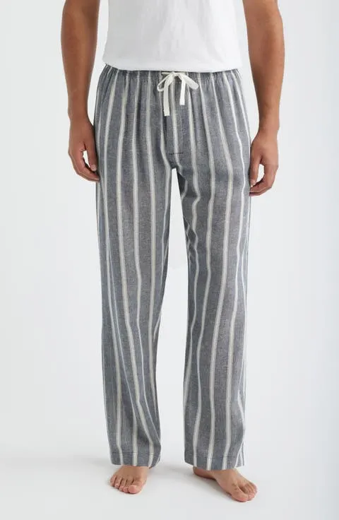 Textured Retreat Woven Cotton Drawstring Pajama Pants