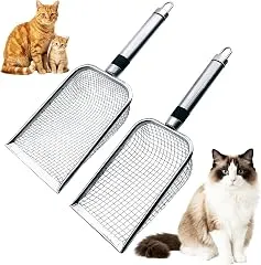 Cat Litter Scoop 2 Pack, Stainless Steel…