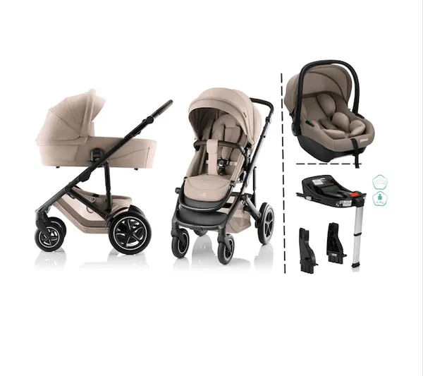 Britax | Smile 5Z Kombivogn + Fillikid Bilstol & Base | Teak