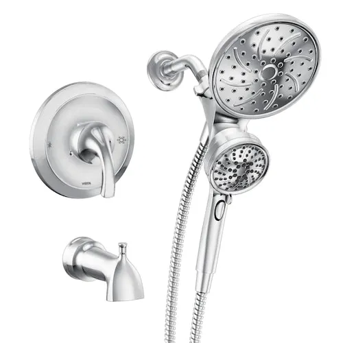 Engage Magnetix Chrome Multi-Function Handshower and Rainfall Shower Head Trim Combo