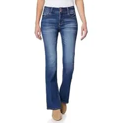 WallFlower Women's Luscious Curvy Flirty Flare Jeans, Sizes 0-17 | 33" Inseam, High-Rise, Insta Stretch Denim, Flared Leg, Soft, Trendy, Curve-Enhancing, Figure-Flattering, Functional Pockets