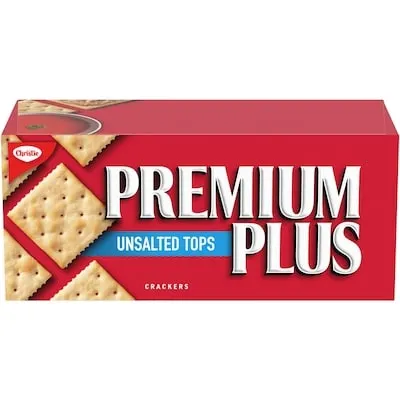 Premium Plus Unsalted Tops Crackers, Canada's favourite soda cracker brand