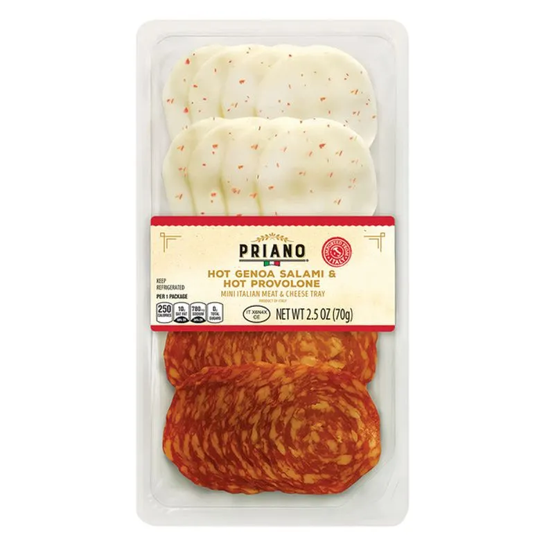 Priano Hot Genoa Salami and Hot Provolone Cheese Tray