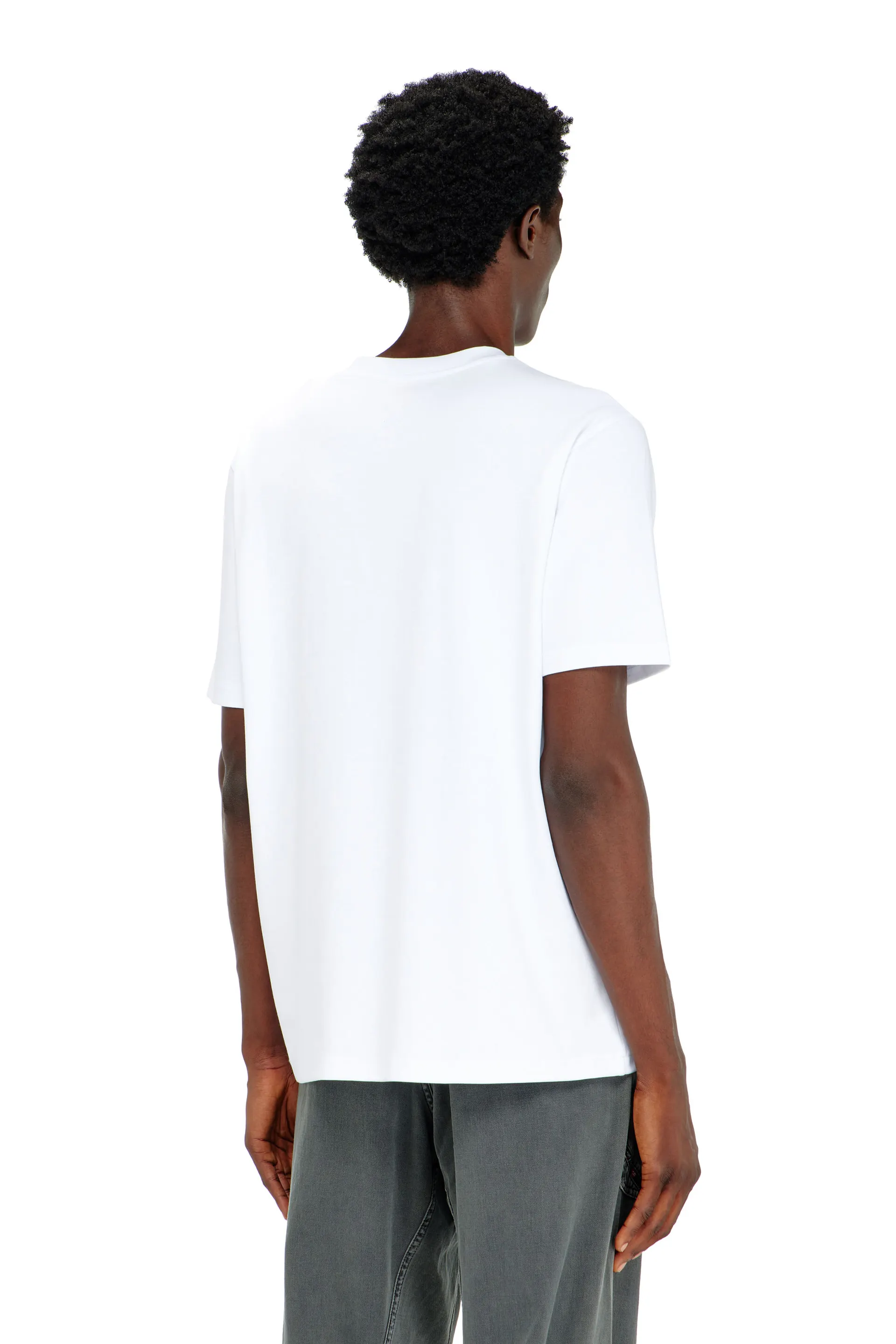 Cotton-interlock T-shirt with logo embroidery