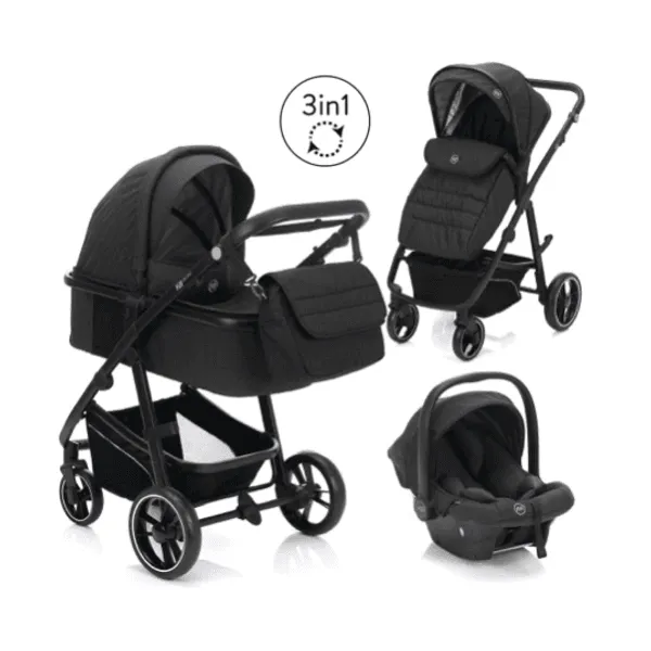 Fillikid | Jaguar Vognpakke + bilstol | Grey Melange