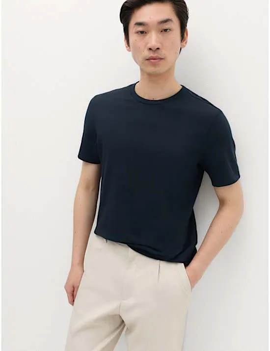 Slim Fit Pure Cotton Crew Neck T-Shirt