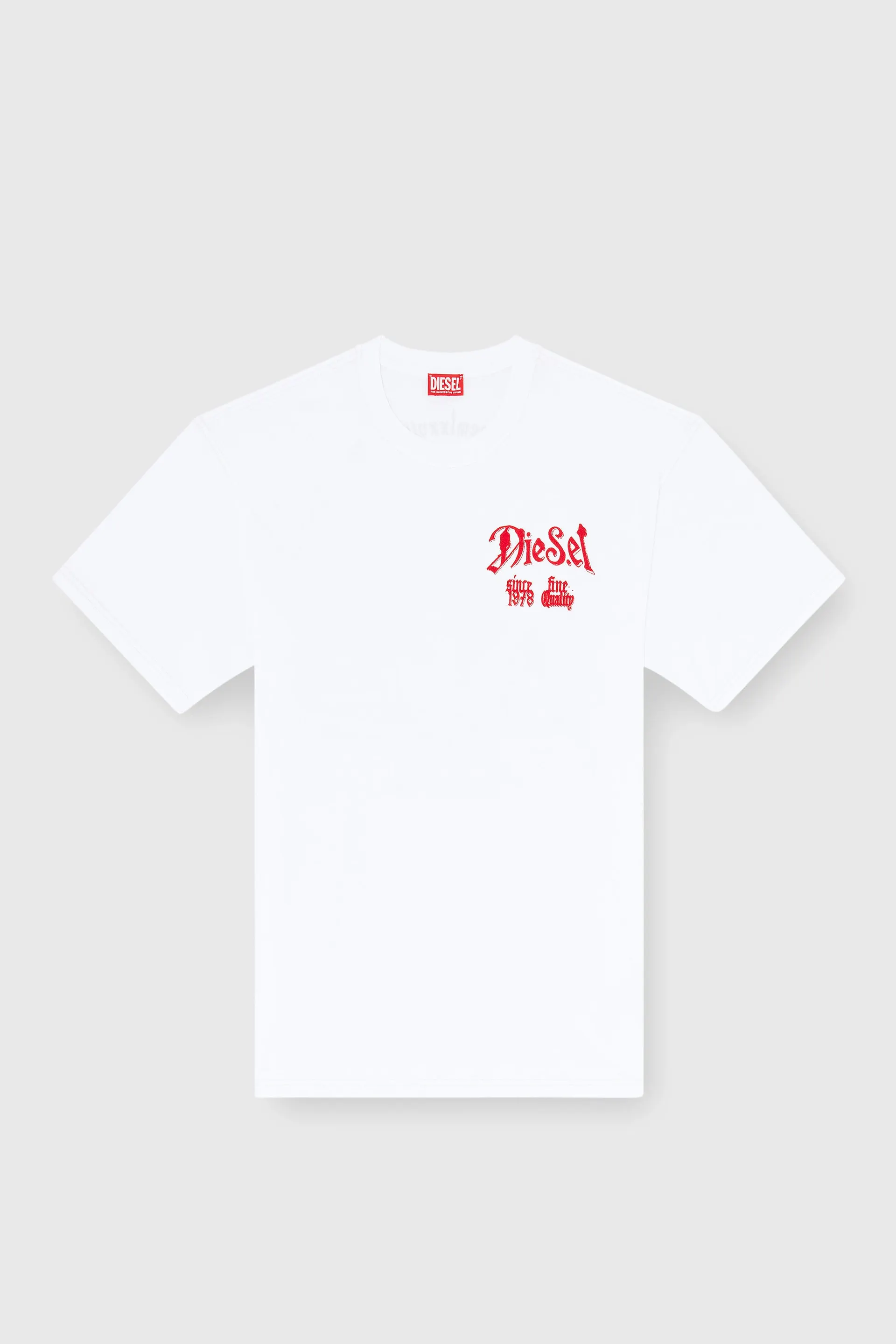 Cotton T-shirt with flock graphic