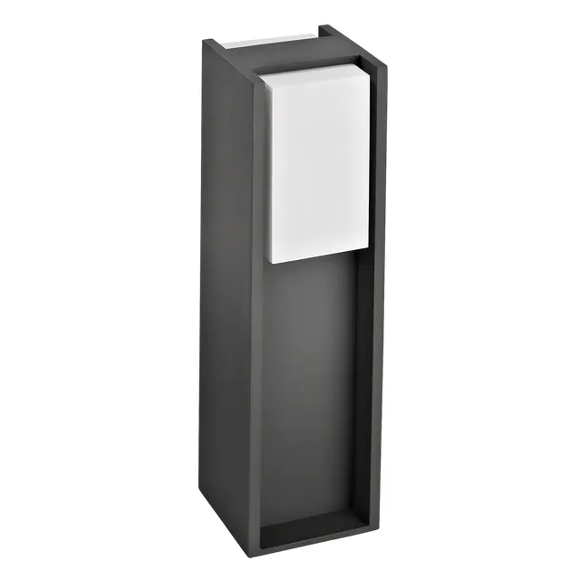 Baliza de jardín exterior E27 Philips 40.2 cm negro resistencia IP44