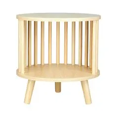 Chevet rond bois naturel H 40cm