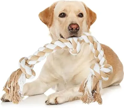 PetiFine Dog Rope Toys for Large/Medium Dogs,Natural…