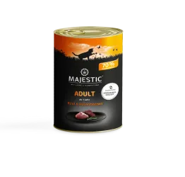 MAJESTIC mit Putenherzen, Rind für Katzen 6 x 400 g
