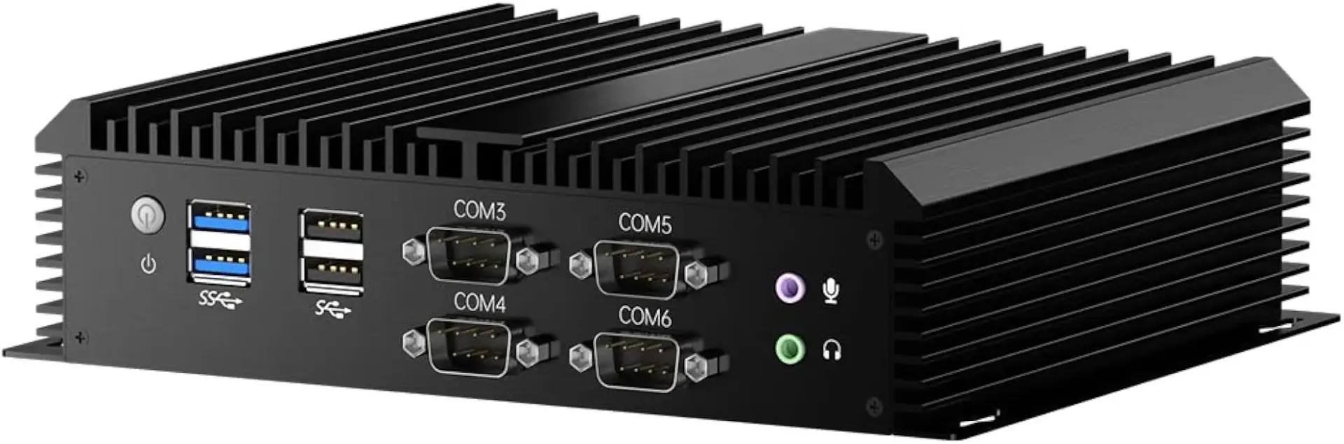 msecore Industrial Mini PC, Fanless Computer with Core i7-1165G7 (4 Cores, 2.8-4.7GHz), 16G RAM 512G SSD, 4K@60Hz, 2 * 2.5G LAN, 6*COM RS232, Wake On LAN/Auto Power On, Wi-Fi 6, Dual Display