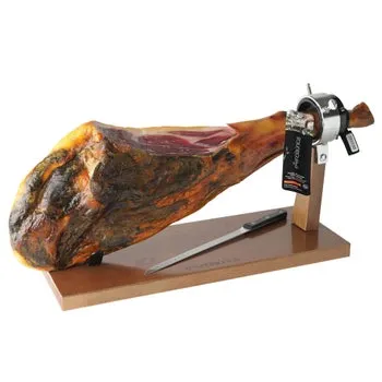 Covap Jamon Iberico Bellota Ham Leg with Stand and Knife, 15.4 lbs.