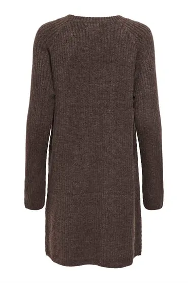 Vestido corto de punto acanalado