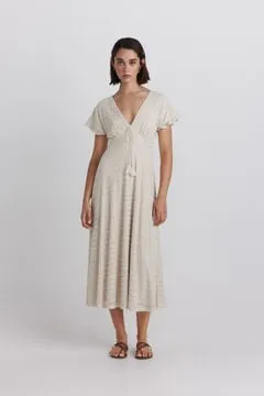 Vestido bordado cordón