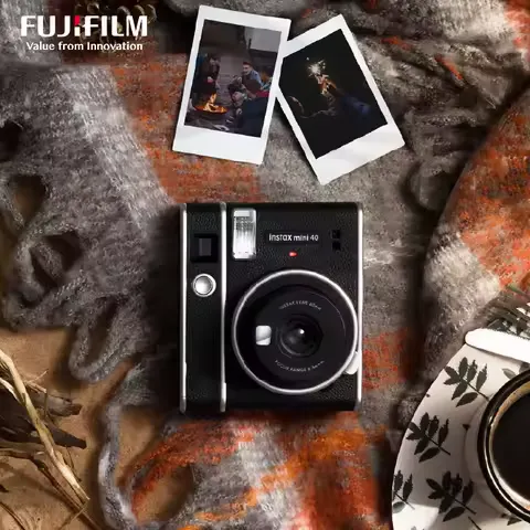 Original Fujifilm Instax Mini 40 Films Camera Hot Sale New Instant Photo Black Colour Fuji Photo Paper+Gift Package