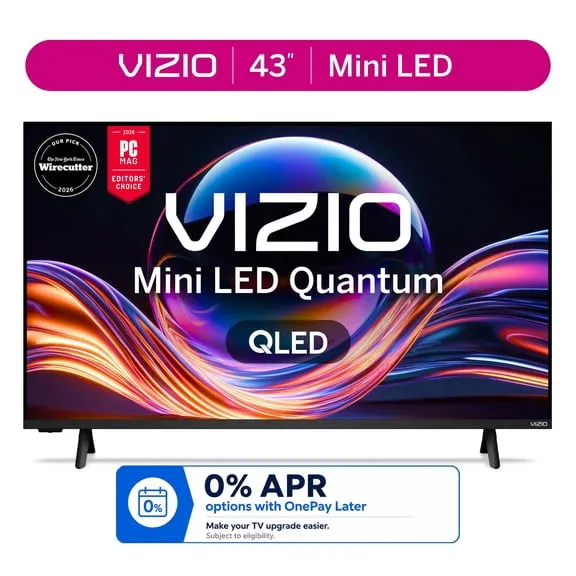 VIZIO 43 in Mini LED Quantum 4K QLED HDR Smart TV, 2026 Model, VQM43C-10