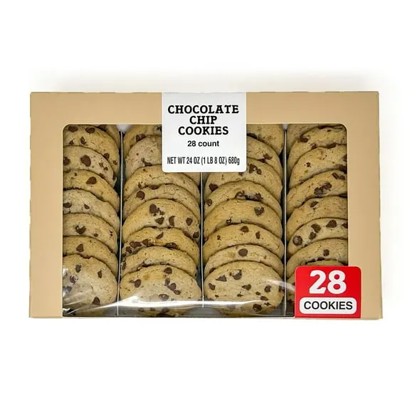 Little Dutch Boy Bakery Semi-Sweet Baked Soft Chocolate Chip Cookies, Family Size, 28 Count, 24 oz, Ready to Serve