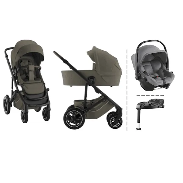 Britax | Smile 5Z kombivogn + Core bilstol Og Base | Urban Olive