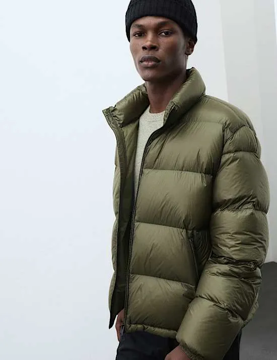 Steppjacke mit Feder- und Daunenfüllung