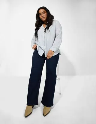 Jeans - Gamba larga - blu scuro