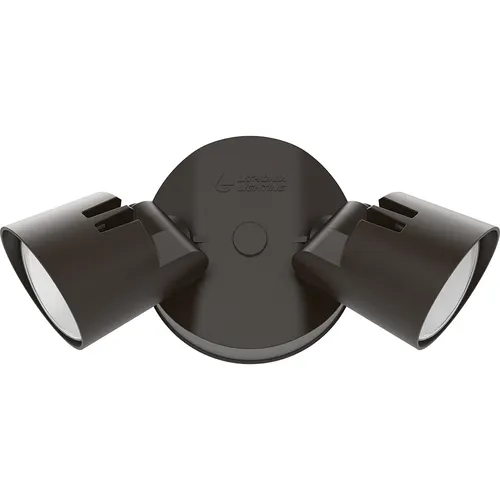 Lithonia Lighting® Dark Bronze LED Switch-Operated Dual-Head Outdoor Security Flood Light