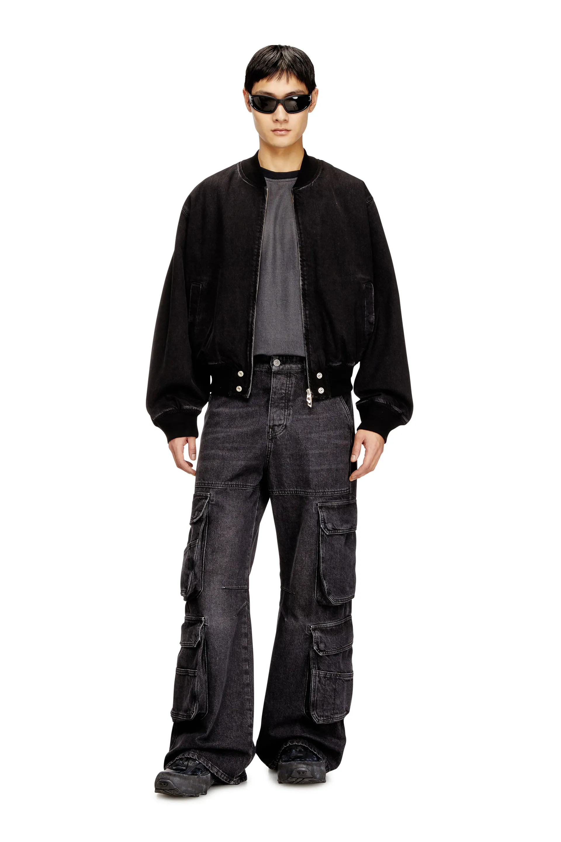 Bomber jacket in denim