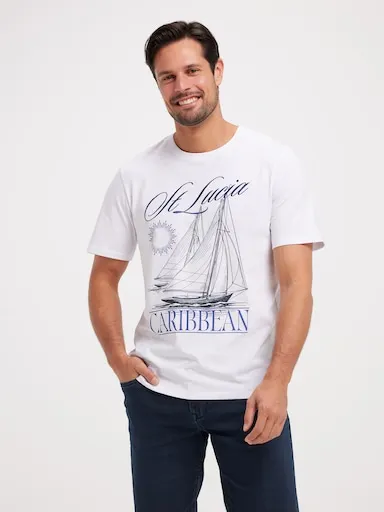 Just Jeans Short Sleeve Yacht Graphic Tee