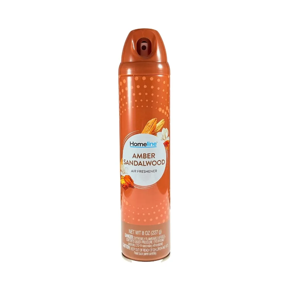 Homeline Air Freshener Spray - Amber Sandalwood, 8 oz.
